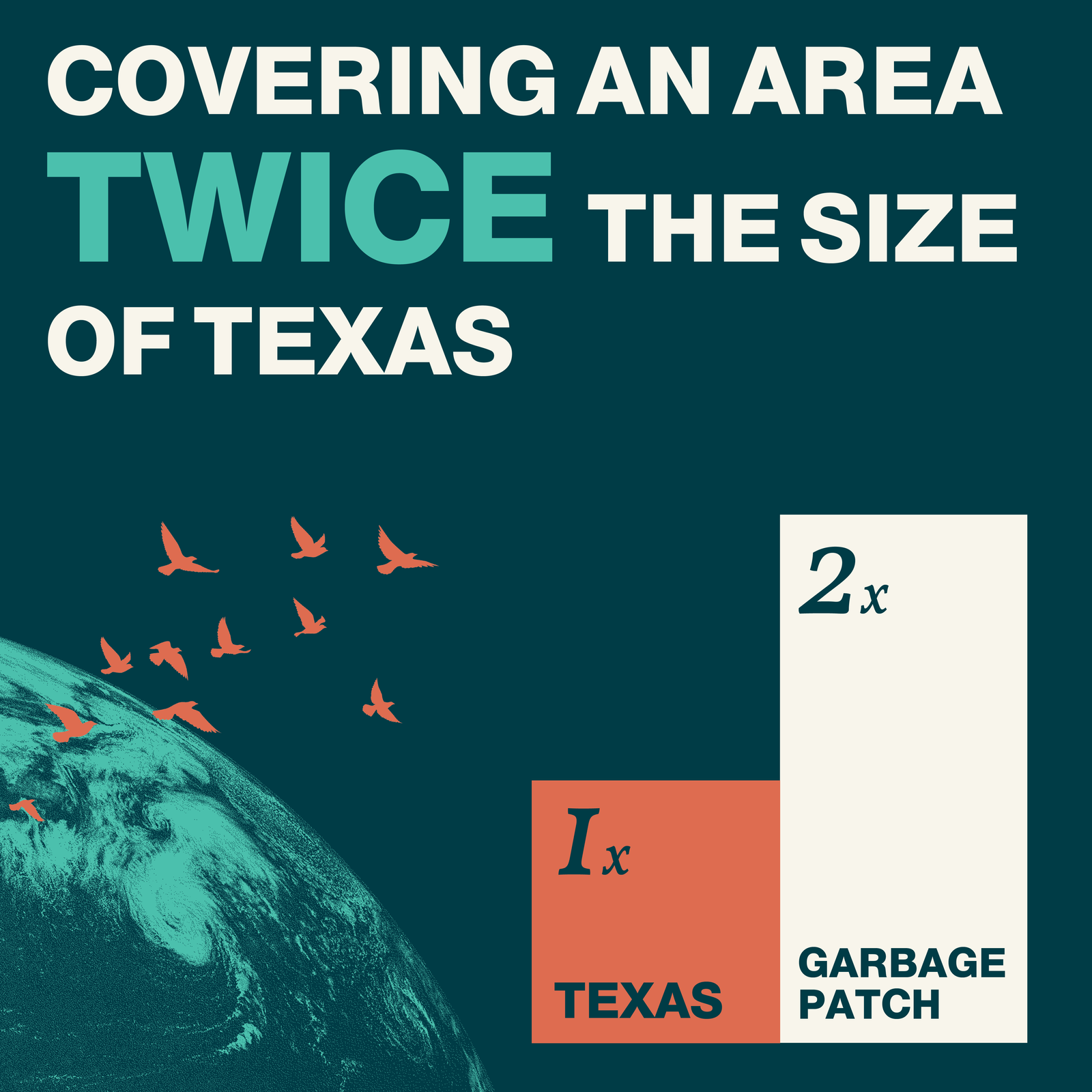 An open zine describing deforestations with dark colors